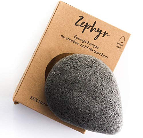 Konjac Sponge Zephyr® - Natural Sponge with activated bamboo charcoal