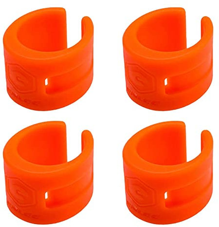 U/D 4 x Fahrrad-Kettenstrebenschutzringe, Fahrrad-Rahmenschutz, Schutzpolster für Mountainbike, Rennrad, Gabel, Schutz, Outdoor-Sport, Orange