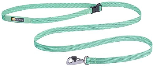 Ruffwear Flagline Hundeleine, schnelle, leichte, Starke Leine, 2-in-1 Hand- oder Taillenleine zum Laufen, Ufbewahrungstasche und sicher abschließbarer Crux-Clip, Sage Green (One Size, All Breeds)