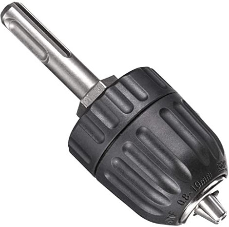Treki 0.8-10mm Portabrocas sin Llave con Adaptador SDS Plástico Portabrocas de Cambio Rápido Mount 3/8-24UNF Taladro Keyless Drill Chuck Herramienta de Conversión