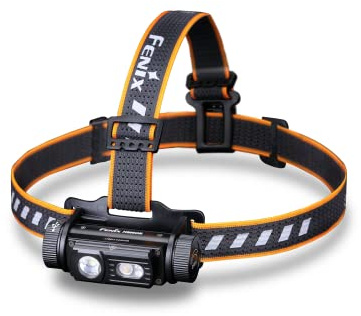 FENIX HM60R LED Stirnlampe mit max. 1.300 Lumen Spotlicht + Flutlicht + Rotes Licht + SOS mit USB-C Ladekabel, 300 Stunden max. Outdoor Camping Angeln Jogging