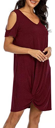 Trägerlose V-Ausschnitt Freizeitkleid Fashion-Knoten Kurze Damenbinde Ärmeln das Frauenkleid Kleid Damen Sexy Elegant
