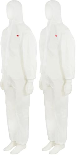 3M Deutschland GT 4520L Schutzanzug Typ 5/6 Größe L, Weiß/Grün (Packung mit 2)