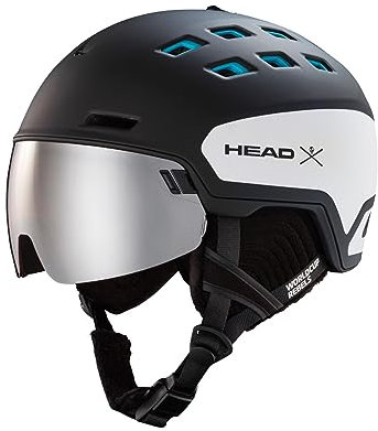 Skihelm Snowboardhelm Ski Snowboard Helm - HEAD Radar WCR - Größe: M (56-59 cm) - Farbe: schwarz - mit Visier - Unisex