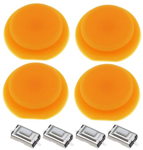 VGOL 4 Pezzi Di Ricambio Per Chiave Auto Con Pulsante A 1 Pulsante Compatibile Con Smart Fortwo 450 - Interruttori Tattili Parte In Gomma