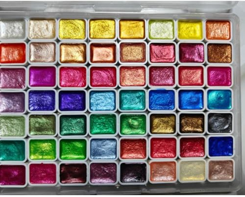 WSRRDRECVHi Set di acquerelli perlati, set di colori ad acquerello, 12/24 colori glitterati, set per pittura ad acquerello glitterata per fai da te argilla colorazione unghie pittura graffit