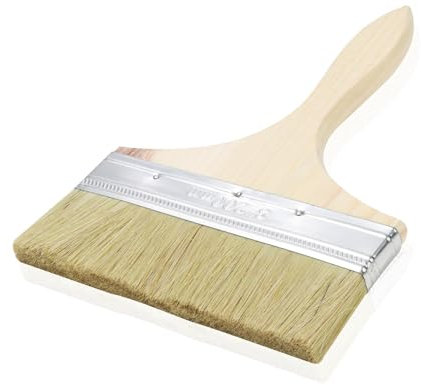 Flächenstreicher, 200mm Lasurpinsel Holz Außen, Ölpinsel Holz, Flachpinsel, Lackpinsel, Pinsel Breit, für Öl, Lacke, Lasur, Beizen, Acryl, Kreidefarbe, Perfekt für Große Flächen (200mm)