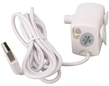 ZenithAur Brunnenpumpe mit Niederspannung 5 V, USB-Verstellbarer, leiser Katzen-Wassermotorbrunnen, aus ABS-Kunststoff, verfügt über 3 Starke Saugnäpfe für eine sichere Platzierung