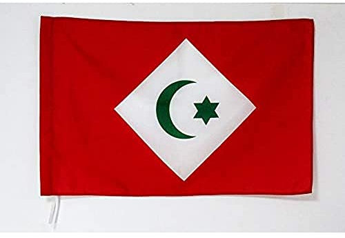- Bandiera Rif in Marocco - 150x90 Cm - Riff Banner con Manica - 100% Poliestere - Resistente allo sbiadimento - Colori vivaci - 3' x 5' piedi - 3x5 Ft