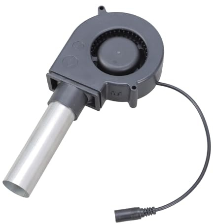 NVOQILIN Ventilador centrífugo de 97 mm de alto rendimiento para barbacoa, ventilador de ventilación centrífugo de 12 V para arrancador de carbón y chimeneas de metal