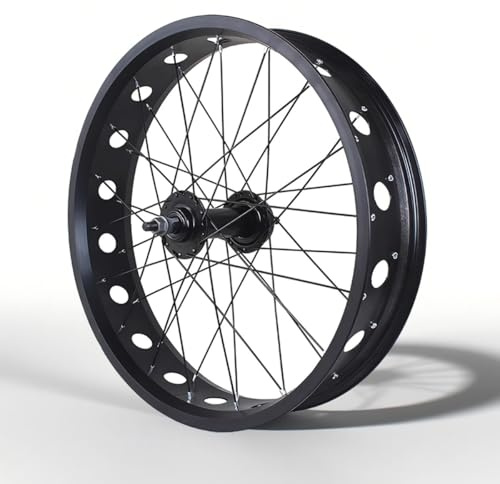 KANGXYSQ 20/24/26 Pouces X 4 Pouces Roue Fat Bike Roues De Vélo Freins À Disque Roue Avant Et Arrière Moyeux QR 135/195 Mm 14G X 36H Roues De Vélo Neige for 7-10Vitesses(Front,20'')