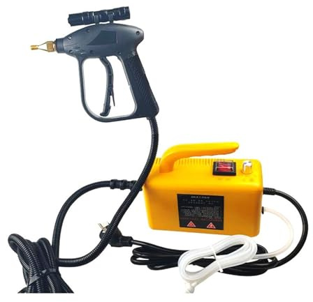 Limpiador a vapor, Máquina de limpieza a for el hogar, herramientas de lavado de piezas de aire acondicionado, limpiador a portátil for limpieza del hogar con función ajustada(Hardcover Yellow)