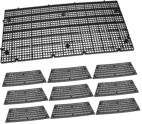 TOYANDONA 10PCS Aquarium Fish Separator Grid Panels Fine Mesh Plastic Baffle Net for Isolated Breeding and Tank Filtration Bottom Tray Design for Cleaner Environment Fit for Freshwater and