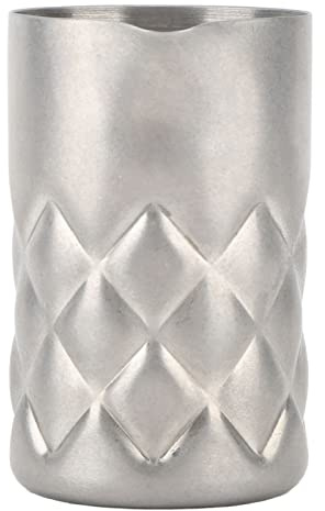 HUSHUI 304 Rostfritt Stål Blandningsglas Elegant och Elegant för Cocktails Hemma Bar 60 Ml Kapacitet (Silvernät)