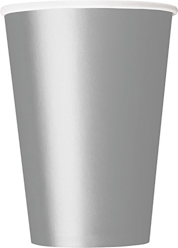 Unique Party - 33447 - Paquet de 10 Gobelets en Carton - 335 ml - Argent