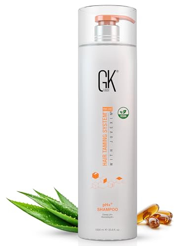GK HAIR Global Keratin pH+ Pre-Treatment Clarifying Shampoo zur Tiefenreinigung, entfernt Verunreinigungen mit Aloe Vera, Vitaminen und natürlichen Ölen, Duft Wilder Orchidee, 1000 ml