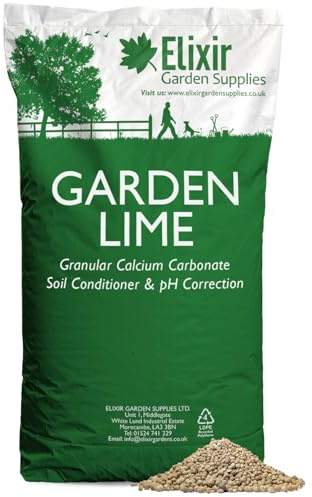 Elixir Gardens Garden Lime Granular Soil pH Improver Bag 20kg | Treats over 560sqm