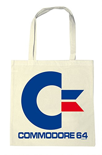 Logoshirt® Commodore 64 Logo Baumwolltasche 38x42 cm | Offiziell lizenziertes C64-Merch, 100% Baumwolle, hochwertig bedruckt, lange Henkel, für Retro-Fans und Nerds, Kultdesign