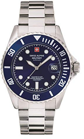 Swiss Alpine Military 7053.1 Montre Homme Master-Diver Analogique Quartz Acier Inoxydable