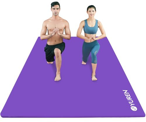 RYTMAT Yogamatte XXL 200x130cm NBR 15mm Dick und Bequem Gymnastikmatte für Heim-Fitness Yoga Pilates, Eltern-Kind-Aktivitäten, Senioren-Fitness, Spielmatte für Hunde