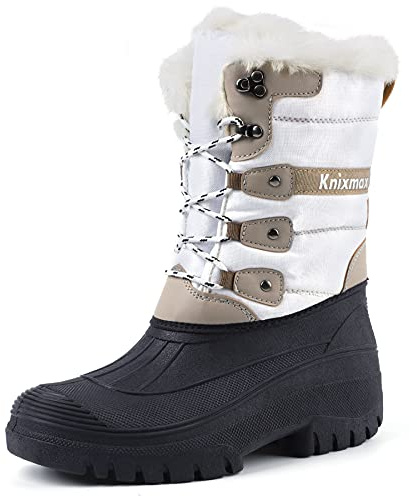 Knixmax Botas de Nieve para Hombre y Mujer Botas de Invierno Forro Térmico Impermeables Antideslizante Cómodo Zapatos de Invierno EU 37-46
