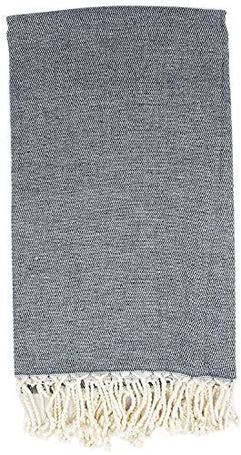 your castle Peshtemal Telo Hammam xxl, telo da sauna, telo da bagno, coperta da spiaggia, fitness, yoga, spa, 100% cotone, grande, 90×160 cm, grigio