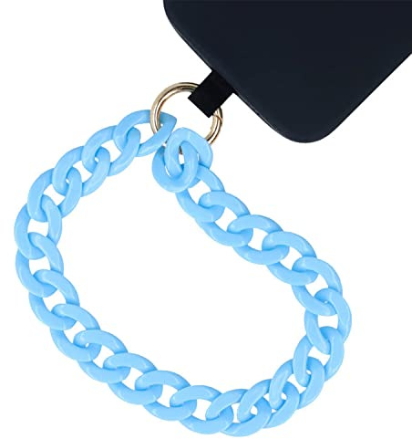 Bracelet + adaptateur pour téléphone. Pendentifs à main pour téléphone portable et accessoires.Compatible avec presque tous les modèles de téléphone (Bleu)