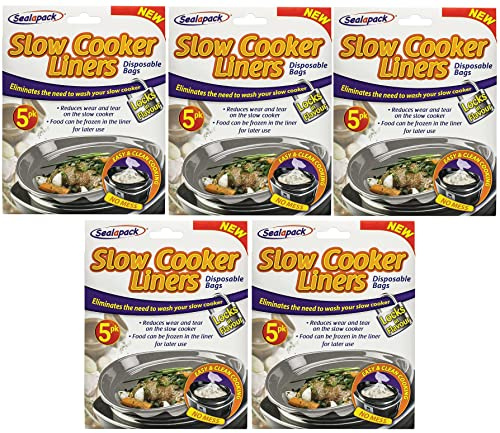 25x Slow Cooker Liners Keep pots Clean, Eliminates Soaking and scrubbing, Kitchen Disposable Cooking Bags, Clear