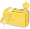 HNOOM Borse a Tracolla per Cellulare Portafoglio Donna Doppia Cerniera Lunga in Pelle PU Grande Capacità Mini Borsa Tracolla Donna con Portamonete e Tracolla Porta Cellulare Donna (Giallo)