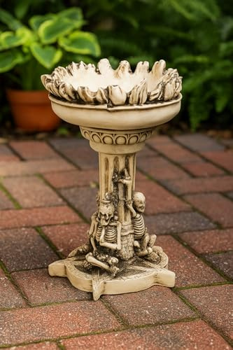 JRose Collections Gothic Skelett Standaschenbecher Dekorativer Harzaschenbecher mit aufwendigem Totenkopf und Flamme Design für Zuhause und Büro JR23075 (Design B)