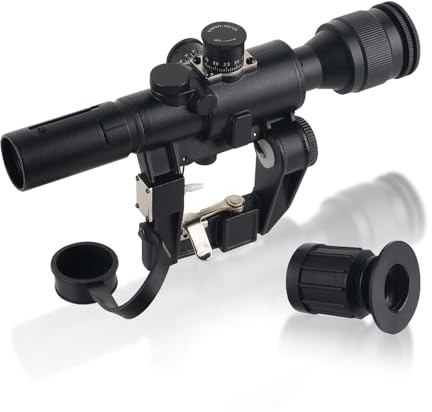 ToopMount 4X26 zf fernrohr Monokular Seitlich montiertes Optik fernrohr Sucher mit Sonnenschutzrohrhaube und Gummi-Okularabdeckung