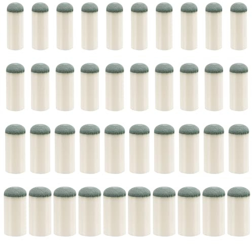 40stk Slip-On Pool Queue Spitzen, 4 Größen Pool-Stick-Spitzen Kein Kleber Oder Werkzeug Erforderlich Billard Queue Spitzen 9mm 10mm 12mm 13mm Billard-Stick-Spitzen für Snooker- und Pool-Queues