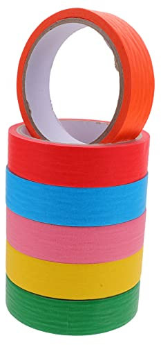 HOODANCOS 6rollen Bunte Diy Klebebänder Breites Handreißbares Dekorationspapier Rolle Für Bastelprojekte Scrapbooking Und Für Schule Und