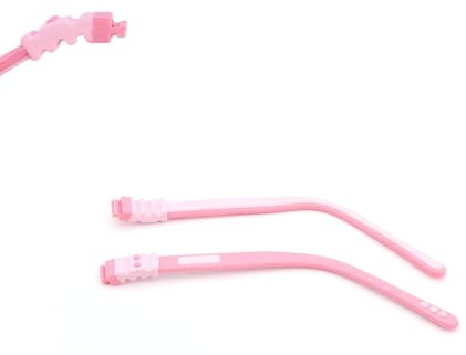 1 Pair Child Glasses Replacement Leg Silicone Eyeglasses Arms Repair Kit Anti-Slip Comfort Replacement Accessory(Pink) ﻿