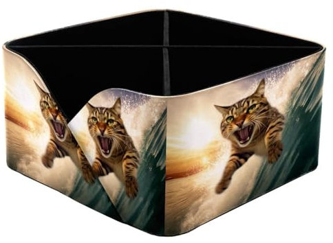 Schreibtisch-Organizer, Stifthalter für den Schreibtisch, lustige Katze, Surfen, Büro-Schreibtischzubehör, Schreibtischzubehör, Kunstbedarf, Aufbewahrungsbox für Büro, Zuhause