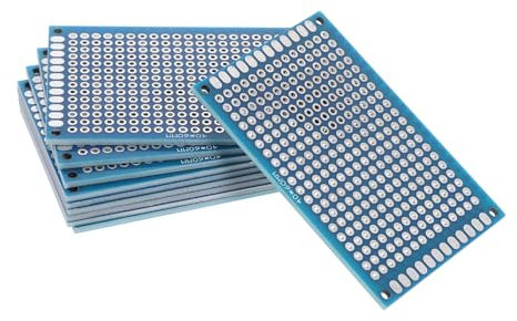 iplusmile 10pezzi Scheda Pcb Doppia Faccia Per Esperimenti Elettrici Progetti Di Saldatura e Prototipazione Elettronica Compatte e Resistente Alle Alte Temperature Design Multifunzionale Per