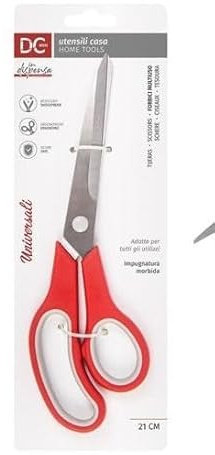Forbici monouso 21cm rosso/grigio