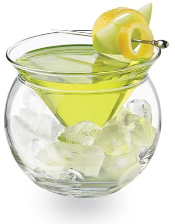 MRDLKNX Bicchieri da Martini senza stelo, 141,7 g, bicchieri di cristallo a doppia parete per Martini, Margarita, bicchieri da cocktail, perfetti per feste estive, cucina e ristoranti
