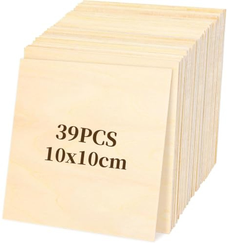 DOITEM 39 Stück Naturholz Handwerk Rund Stäb Lutscher-Stöcke Balsaholz zum Basteln Natural Wooden Dowel Sticks