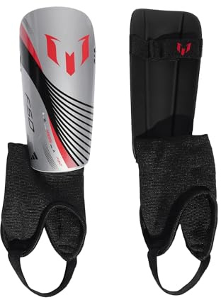 adidas Messi Kids Schienbeinschoner Shinguard (Silver, S)