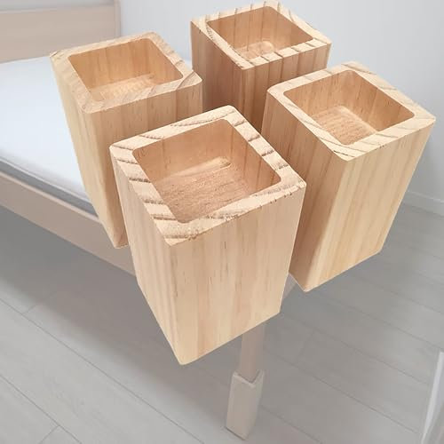 Robuste Betterhöhungen aus Massivholz, 4 Stück, stabile Elefantenfüße, Möbelaufzüge für Sofa, Stühle, Schreibtisch und Tisch, unterstützt bis zu 1000 kg, ideal für Zuhause und Büro