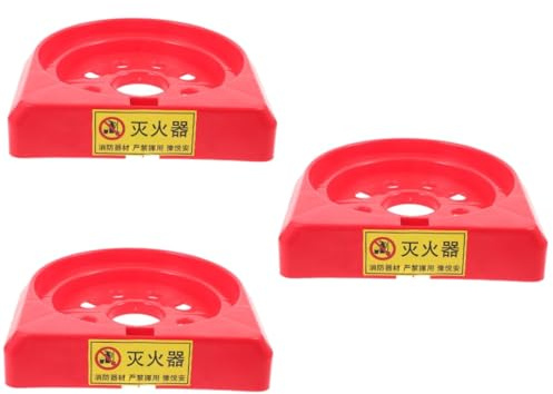 Housoutil 3 pezzi Supporto Estintore da Pavimento per Auto Base Resistente Polvere Porta Estintore Compatto per Bagagliaio Design Sicuro e Durevole Colore Luminescente per Alta Visibilità