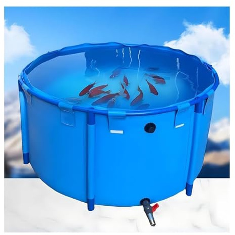 Piscina pieghevole in plastica rigida da 750 galloni, con telaio in acciaio, rivestimento in PVC (15072L/3982GAL-4X1.2M (D X H))