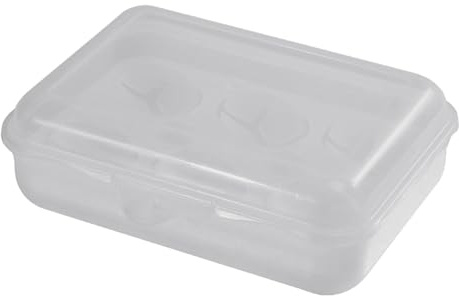 Récipient à œufs en plastique transparent résistant aux chocs – Support à 6 compartiments pour camping et pique-nique en plein air |Boîte de rangement portable, légère et durable.