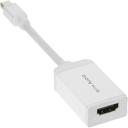 InLine 18621 Adattatore da Mini DisplayPort Maschio a HDMI Femmina, Bianco