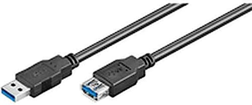 Ewent Cavo prolunga USB 3.0 Tipo A/Maschio/Femmina, per Hub USB, Disco Rigido, Stampante, Mouse etc, velocità di Trasferimento Fino a 5Gbit, 3m, Nero
