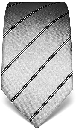 Vincenzo Boretti Herren Krawatte reine Seide gestreift edel Männer-Design zum Hemd mit Anzug für Business Hochzeit 8 cm schmal/breit