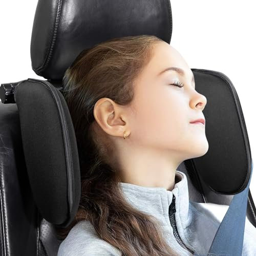 Spurtar Poggiatesta Auto Bambini, 360° Regolabile Poggiatesta Auto, Cuscino da Viaggio Bambini, Supporto Testa Seggiolino Auto, Reggitesta Auto Accessori Auto - Compatibile con Alzatina Auto Bimbi