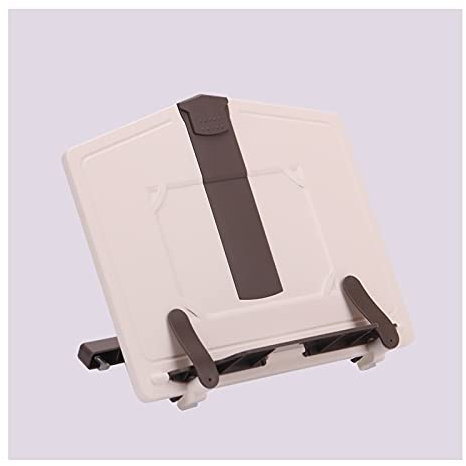 Leseständer Buchständer Einstellbare Lesehalter Tragbare Kochbuch Tablet Lehrbuch Dokument Bücherstand für Küchenbibliothek Büro 11 x 9 Zoll Bücherregal (Color : White)