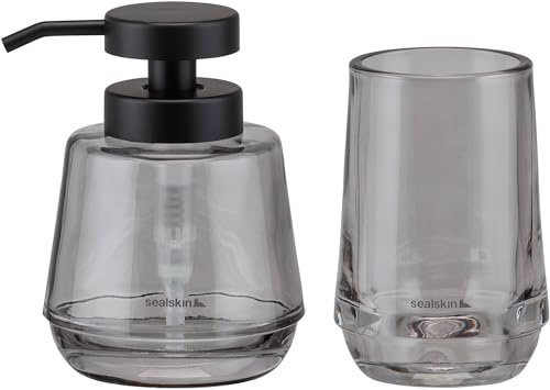 Sealskin Mood Set di Accessori da Bagno, Grigio, 2-Teilig